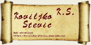 Koviljko Stević vizit kartica